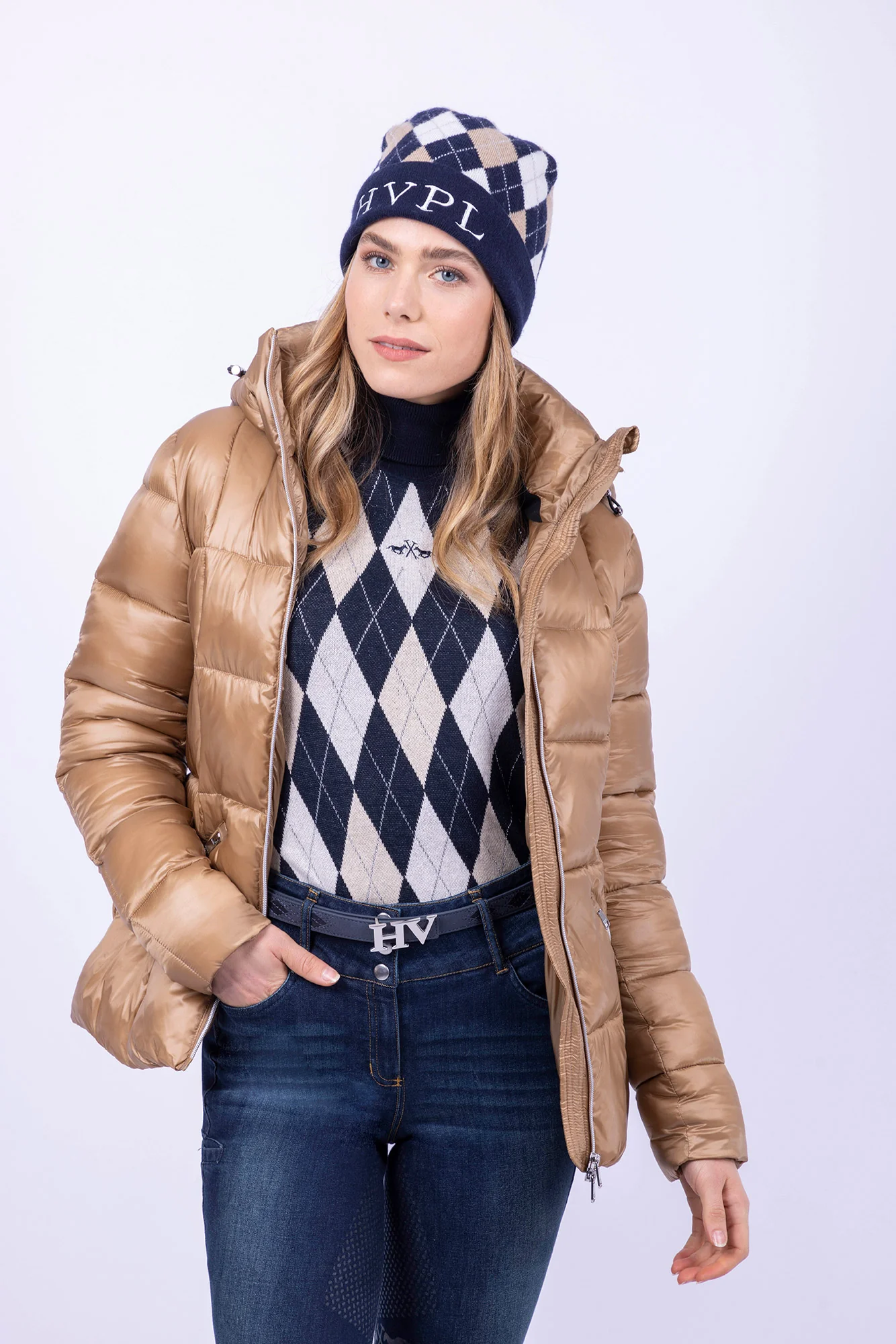 HV Polo - Doudoune femme Chrissy noisette – Image 3