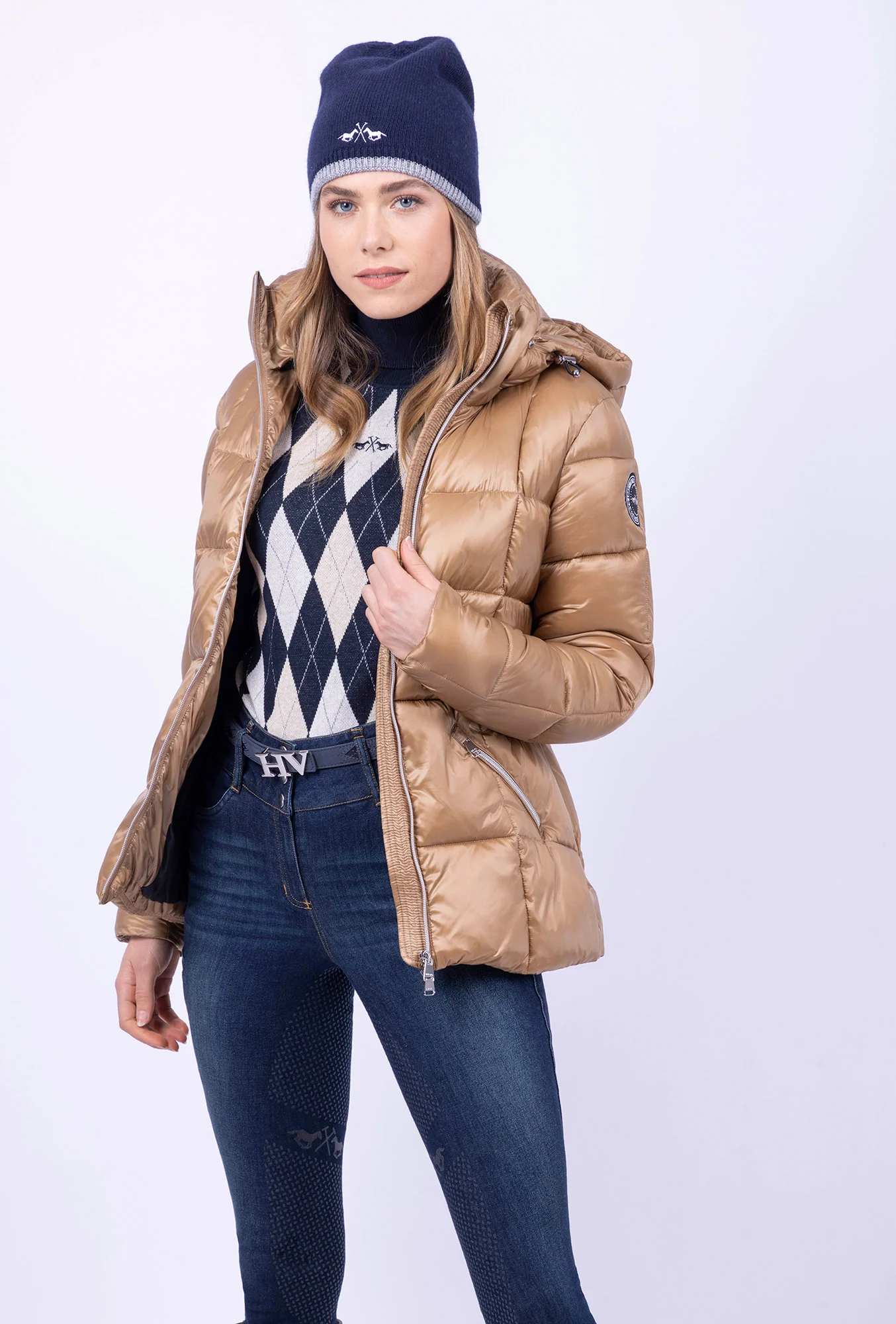 HV Polo - Doudoune femme Chrissy noisette – Image 4