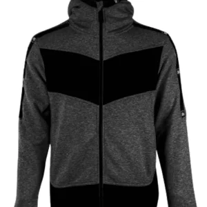 Veste sweat France Textile RINER - Noir chiné