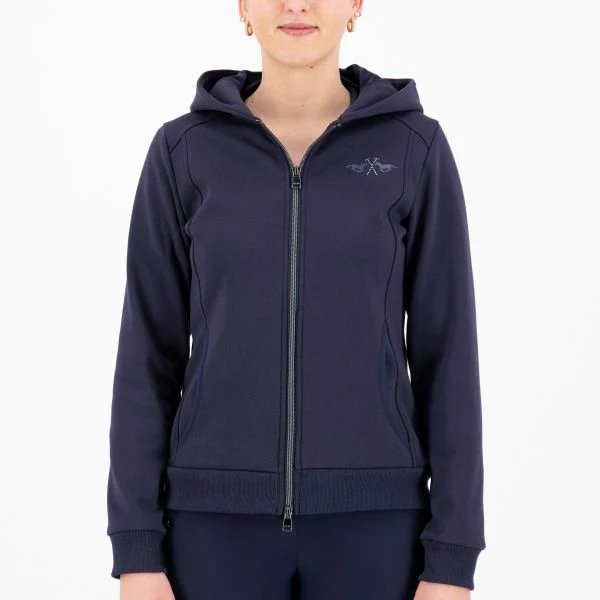 HV Polo - Sweat zippé à capuche femme Deborah marine – Image 4
