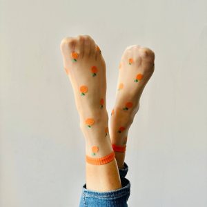Chaussettes transparentes ABRICOTS