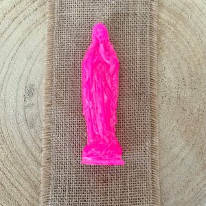 Petite Madone en cire coloris Rose Fluo