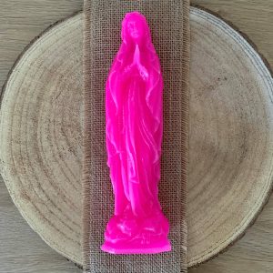 Grande Madone en cire coloris Rose Fluo