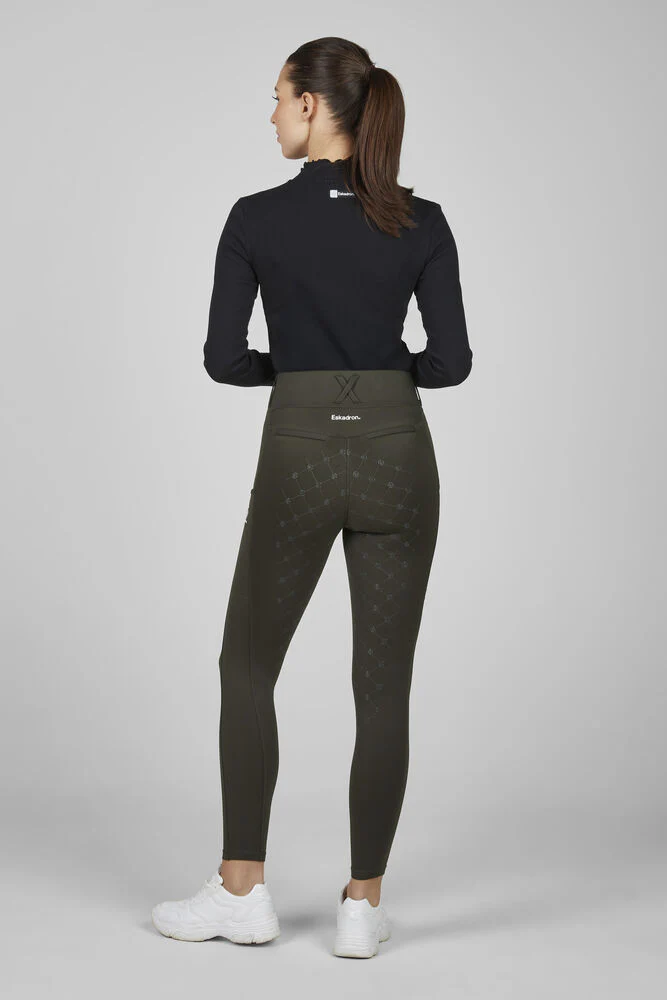 ESKADRON - Legging d'équitation full grip femme Fanatics kaki – Image 4