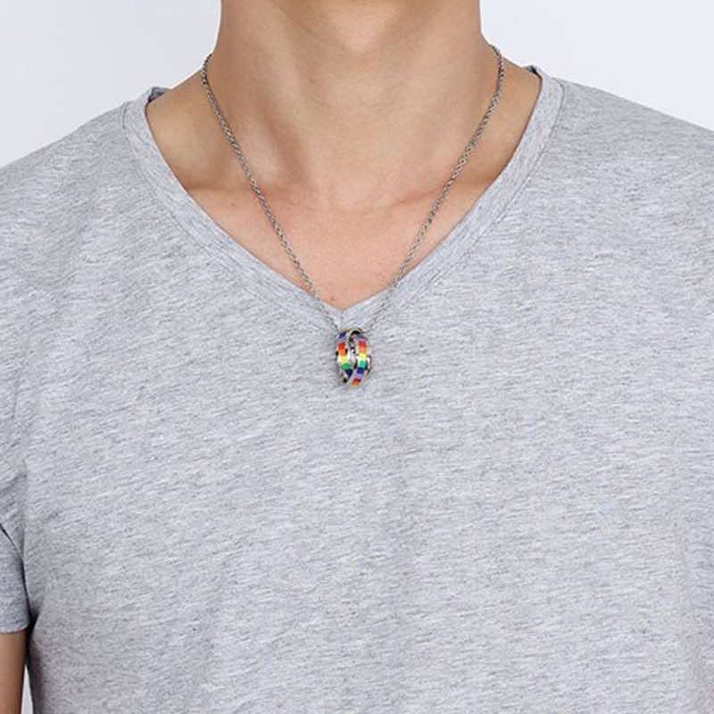 Collier LGBT Anneaux Doubles – Image 2