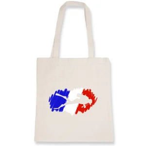 Tote-bag MacJos - Coton BIO : Graf Tag drapeau Français + plongeur