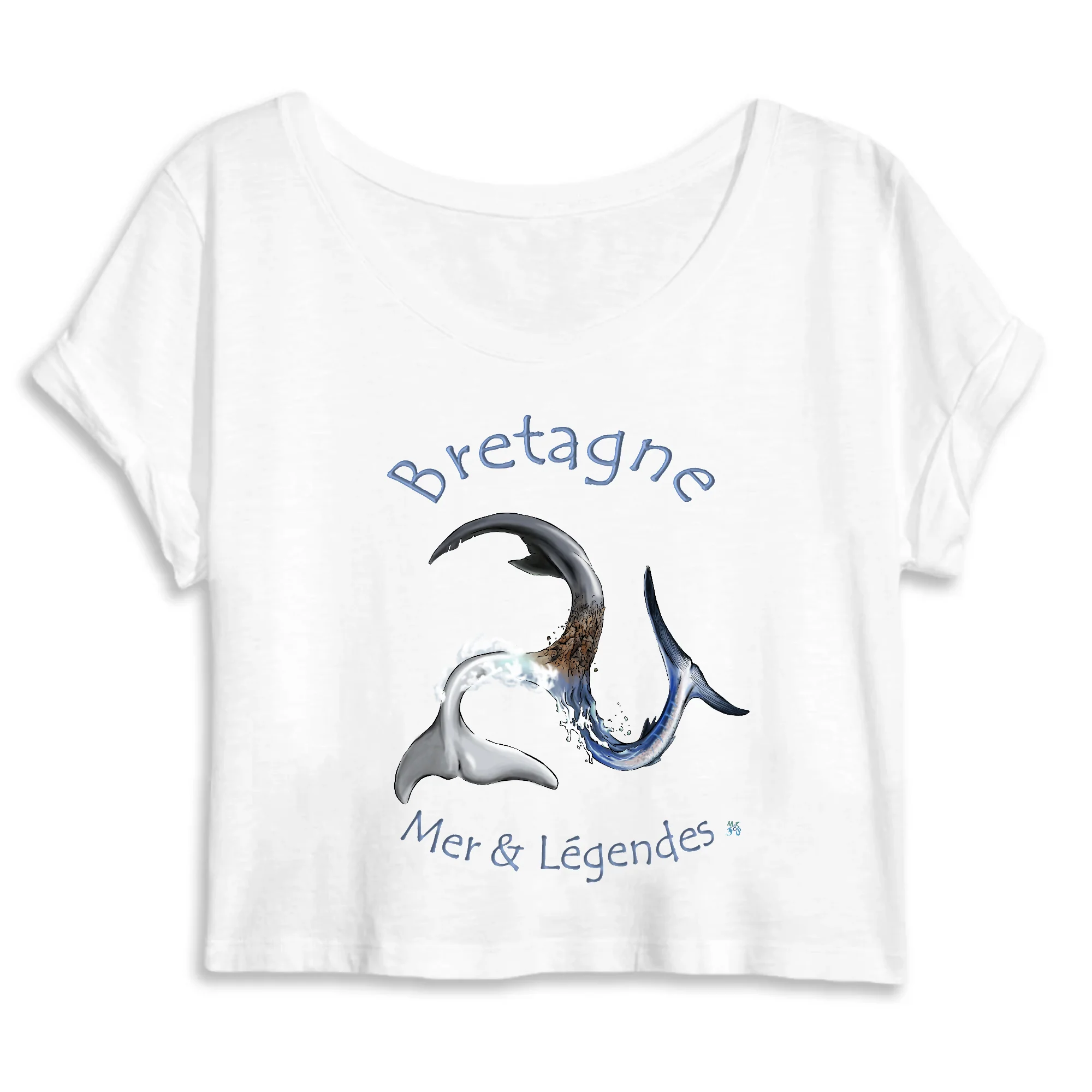 Crop Top MacJos 100% bio Bretagne mer et legende – Image 2