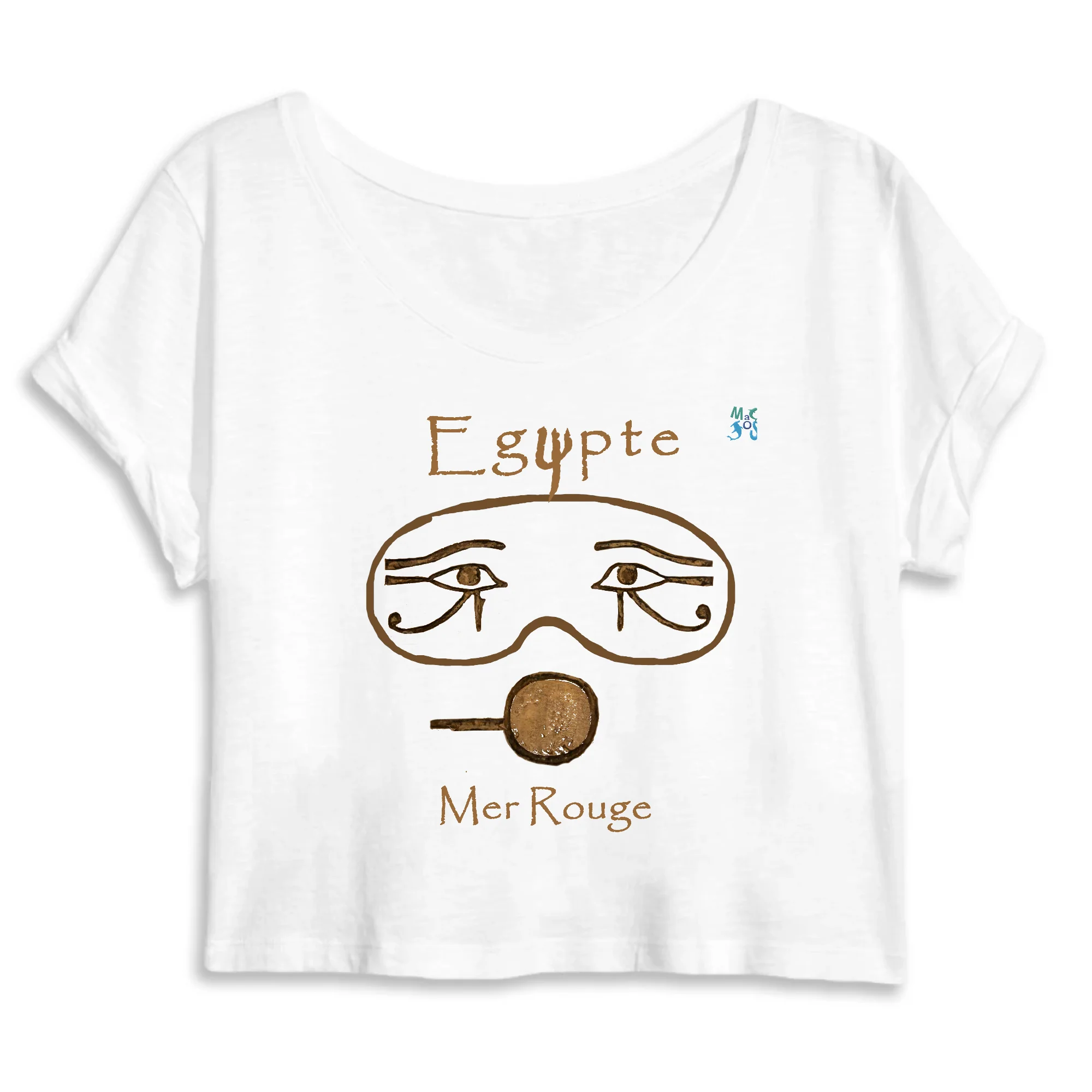 Crop Top 100% bio MacJos masque antique egyptien
