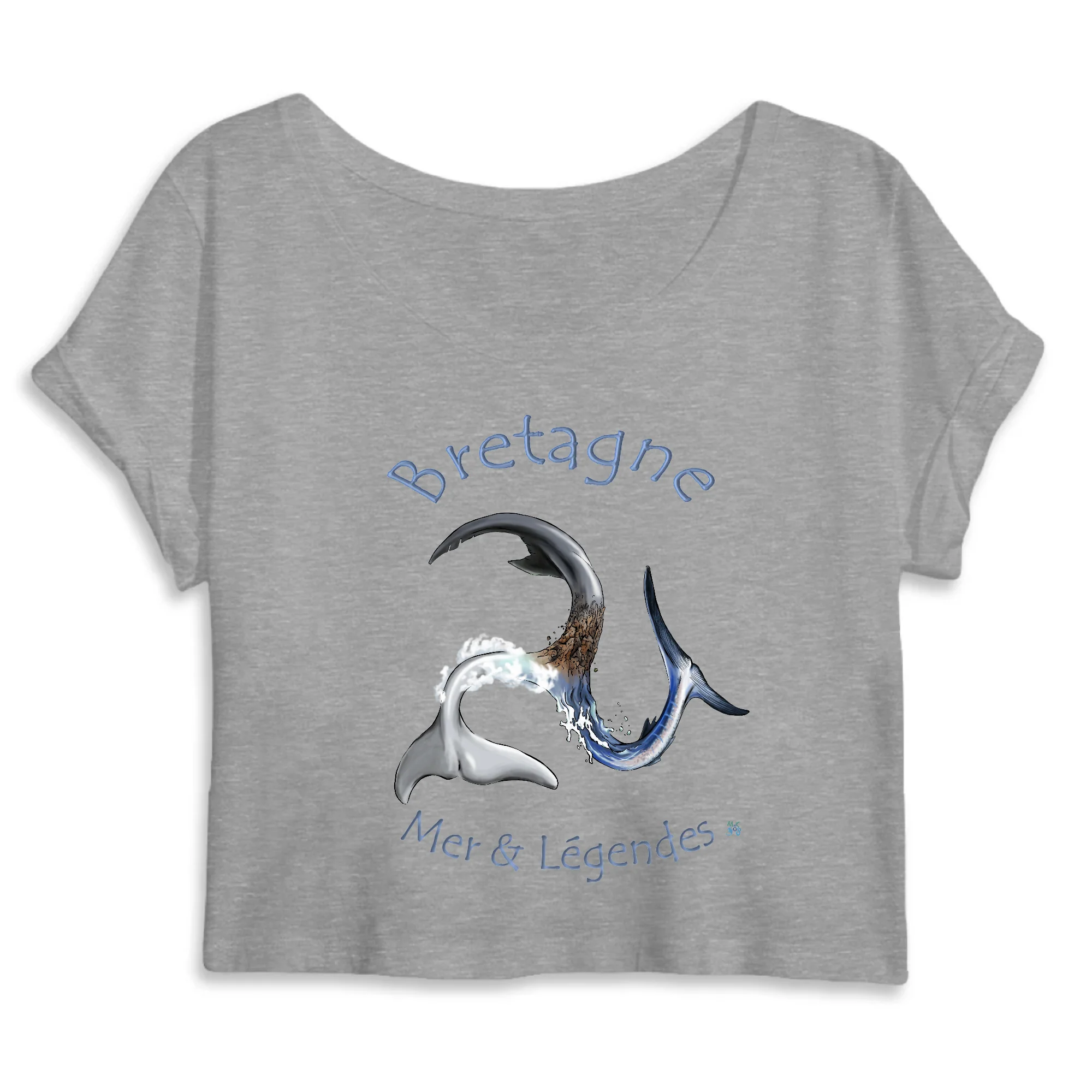 Crop Top MacJos 100% bio Bretagne mer et legende – Image 3