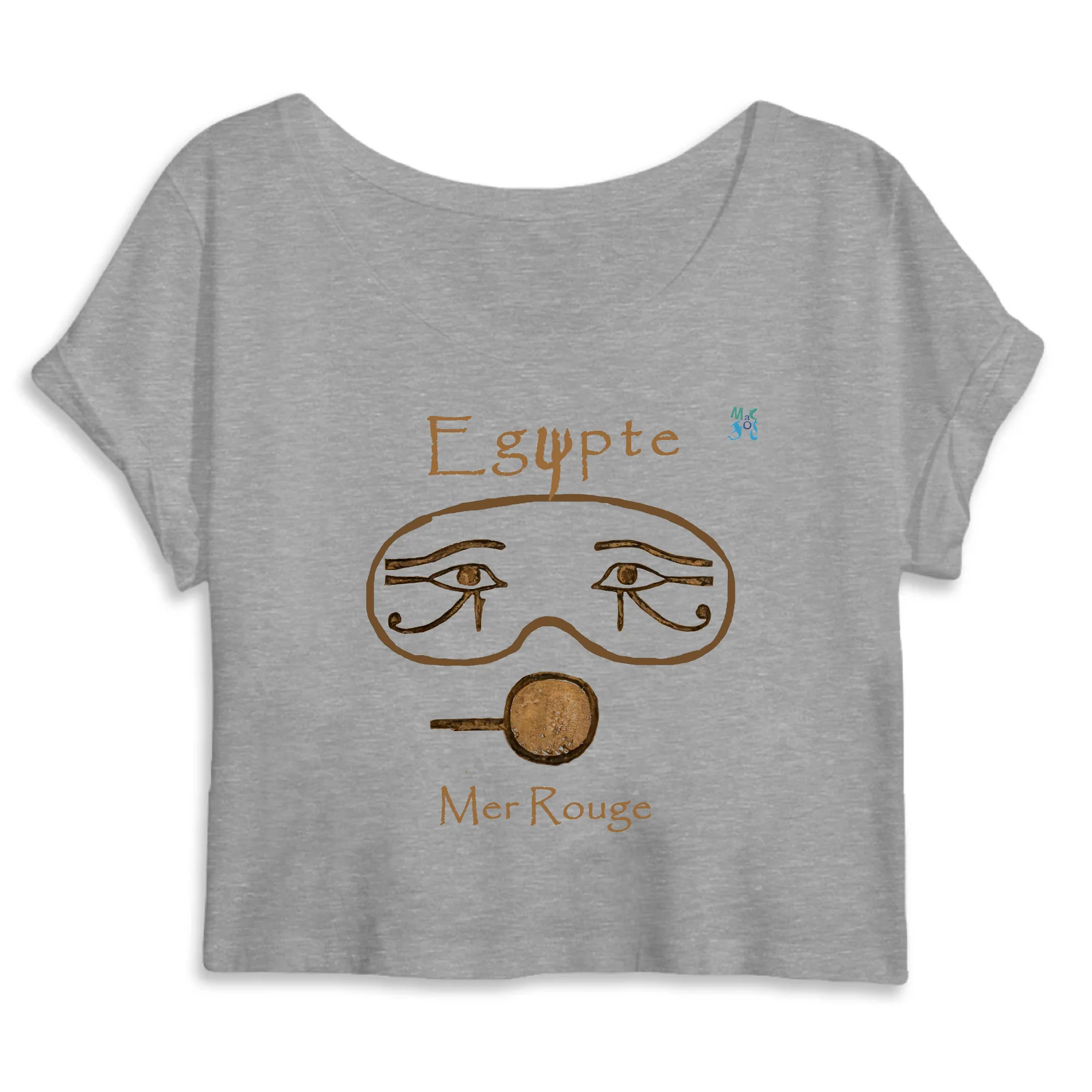 Crop Top 100% bio MacJos masque antique egyptien – Image 3