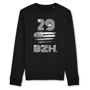 BZH-Sweat-shirt Breton département 29 100% bio MacJos