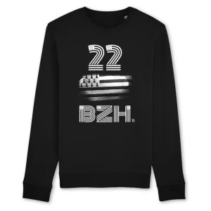 BZH-Sweat-shirt Breton département 22 100% bio MacJos
