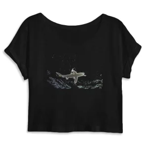 Crop Top 100% bio MacJos plongée avec un requin