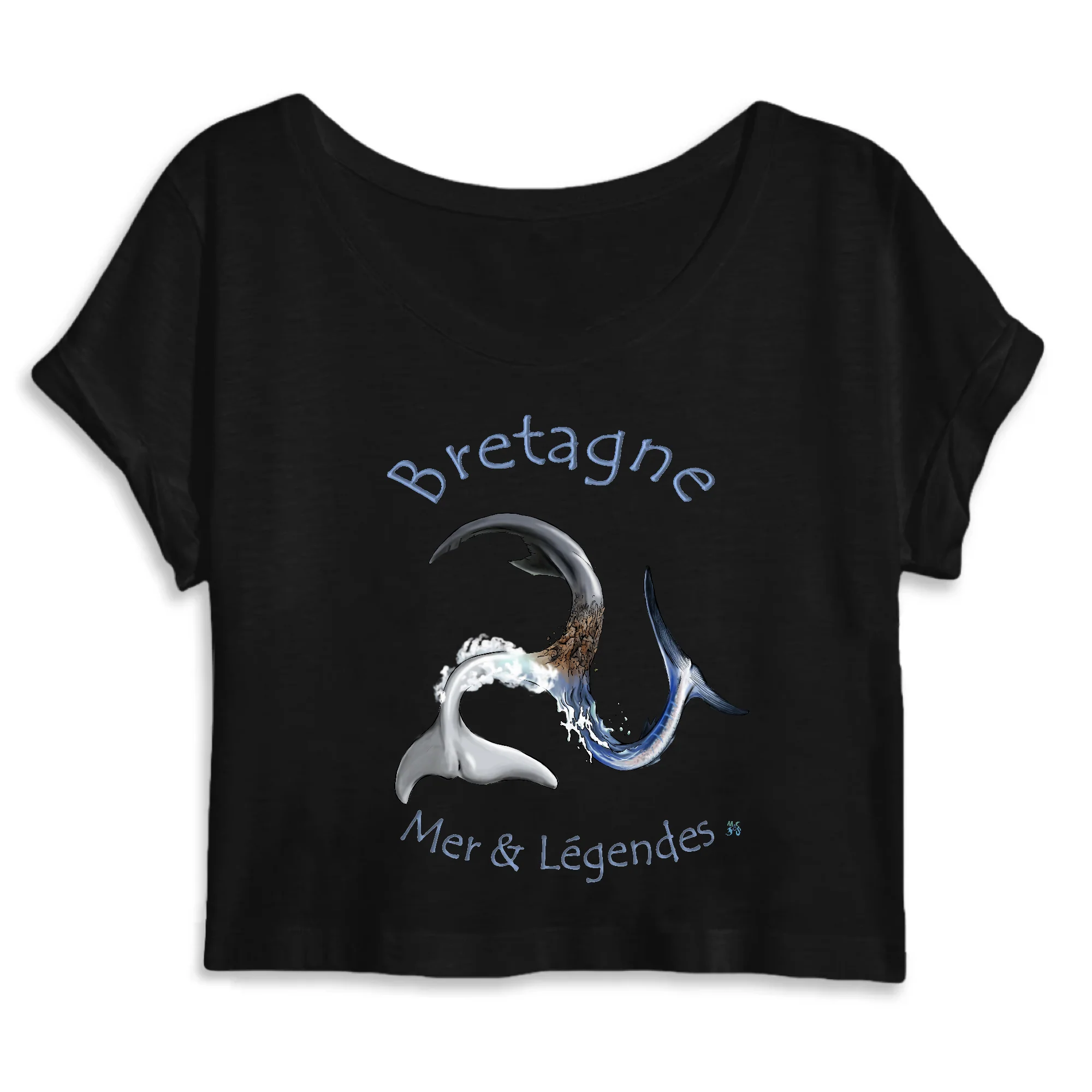 Crop Top MacJos 100% bio Bretagne mer et legende