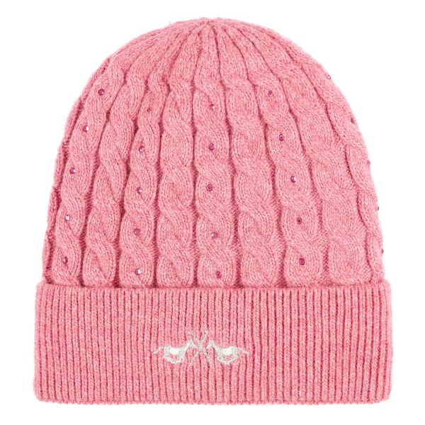 HV POLO - Bonnet femme Luna rose chiné