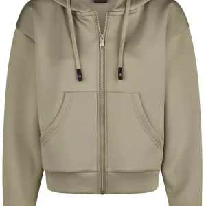 PIKEUR - Sweat à capuche zippé femme Athleisure kaki