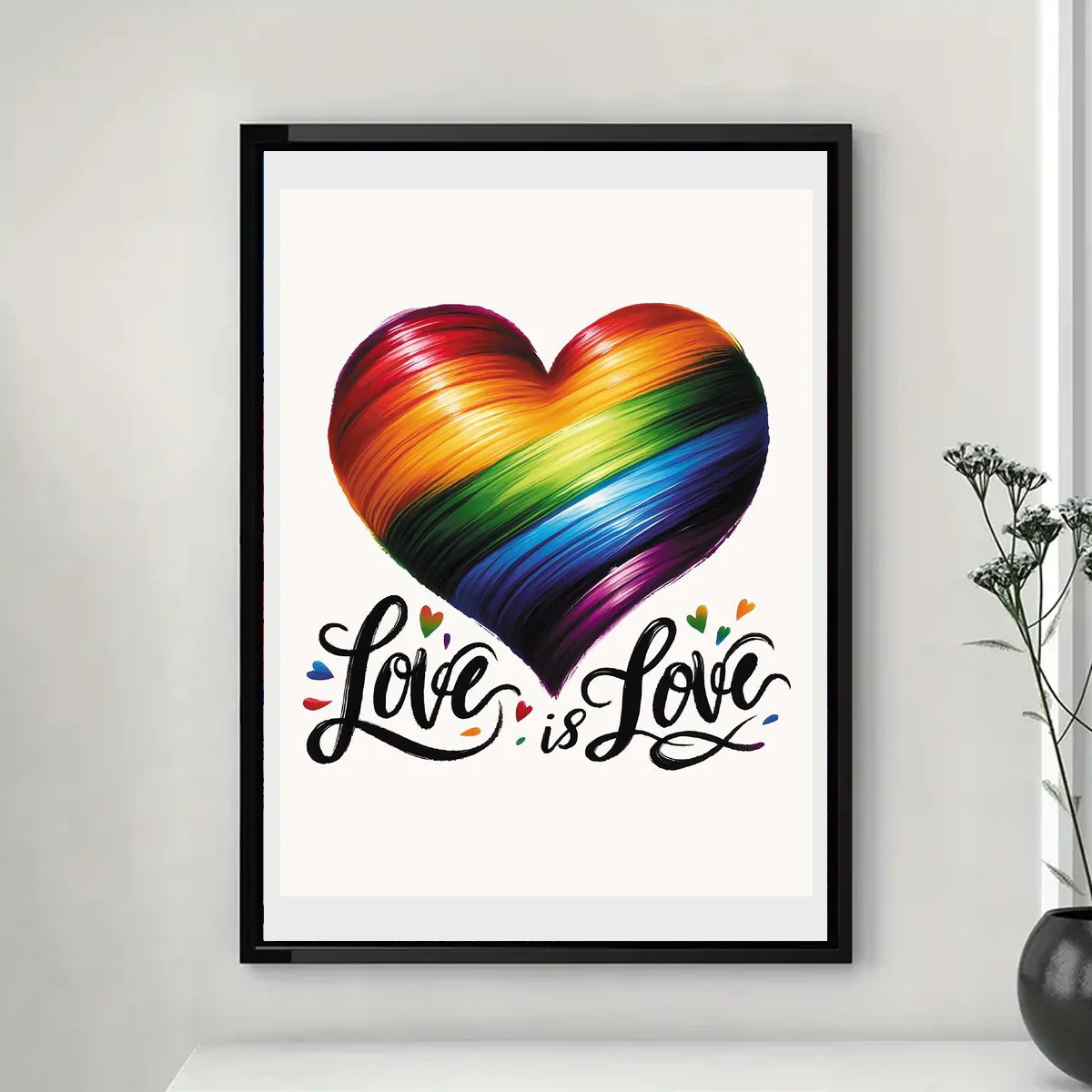 Affiche LGBT Coeur Love is Love