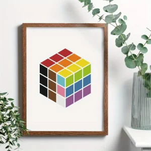 Affiche LGBT  Rubik's Cube