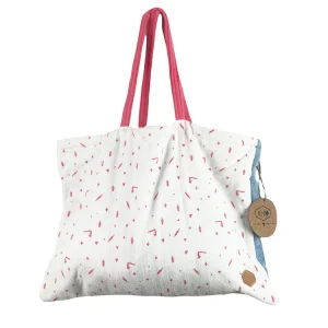 Beach Bag - Hangten Print / Raspery / Powder