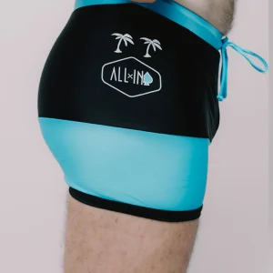 Boxer de bain - Noir / Turquoise