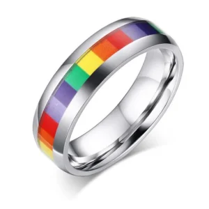 Bague LGBT Carreaux