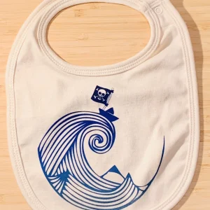 Bavoir coton bio PIRATE DE PAPIER