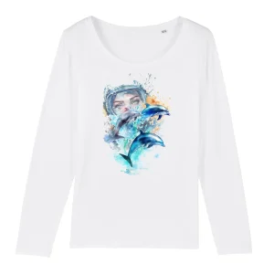 TS manche lg aquarelle Dauphin 2