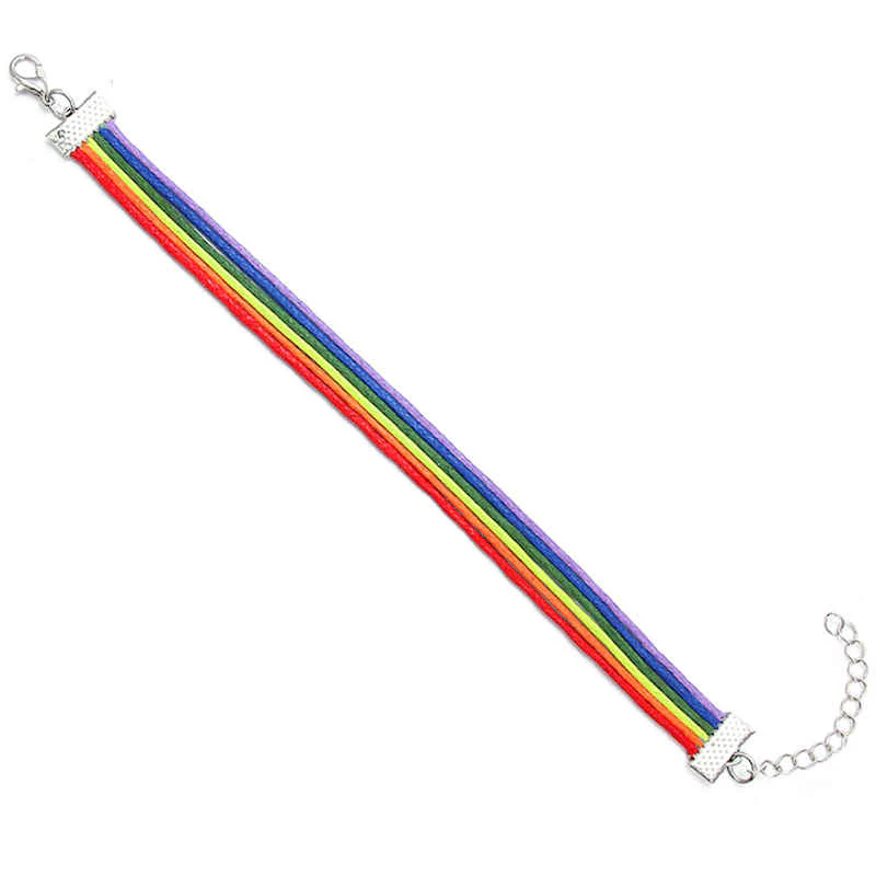 Bracelet LGBT Cordes Arc-en-Ciel