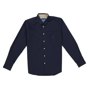 Chemise unisexe upcyclée - Bleu marine