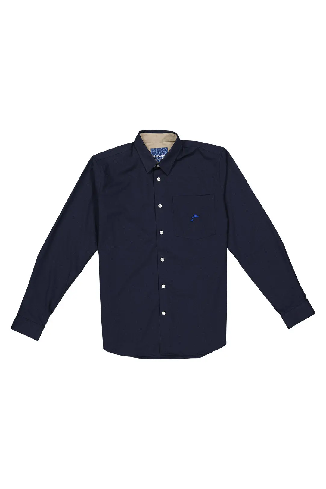 Chemise unisexe upcyclée - Bleu marine