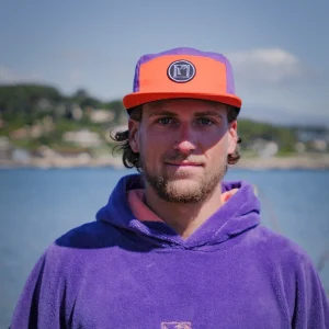 CASQUETTE 5 PANELS PURPLE - violet & orange pour homme