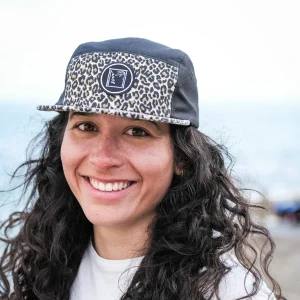 CASQUETTE 5 PANELS LÉO - Noir et léopard pour femme