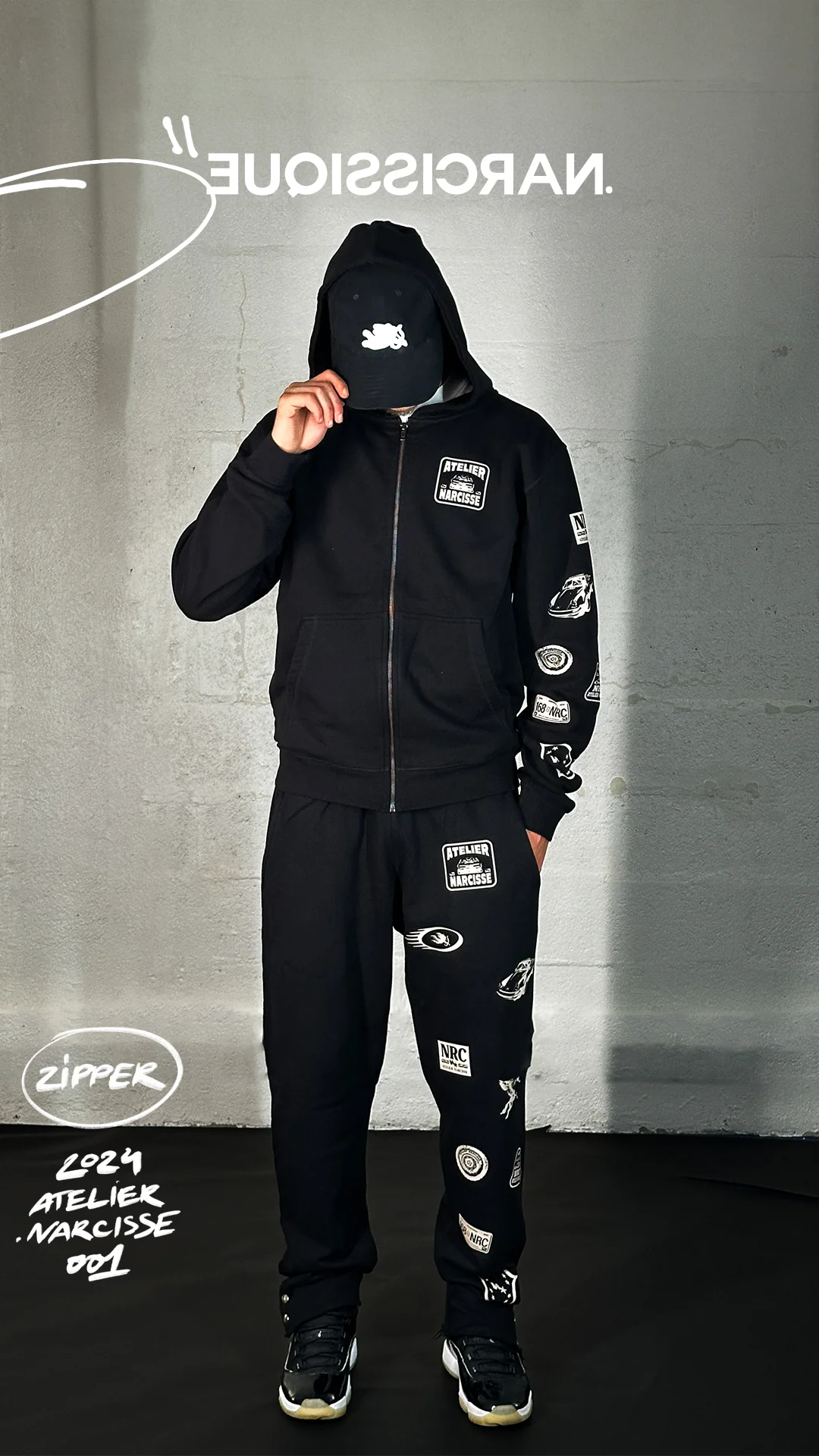 ATELIER NARCISSE 001 - ZIPPER BLACK