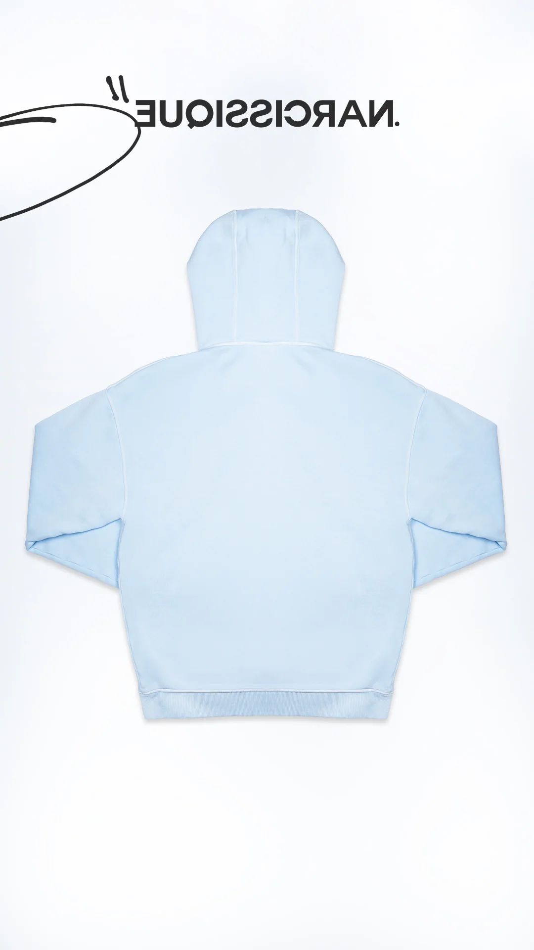 Essentiel Cut Angel Hoodie IceBlue – Image 2