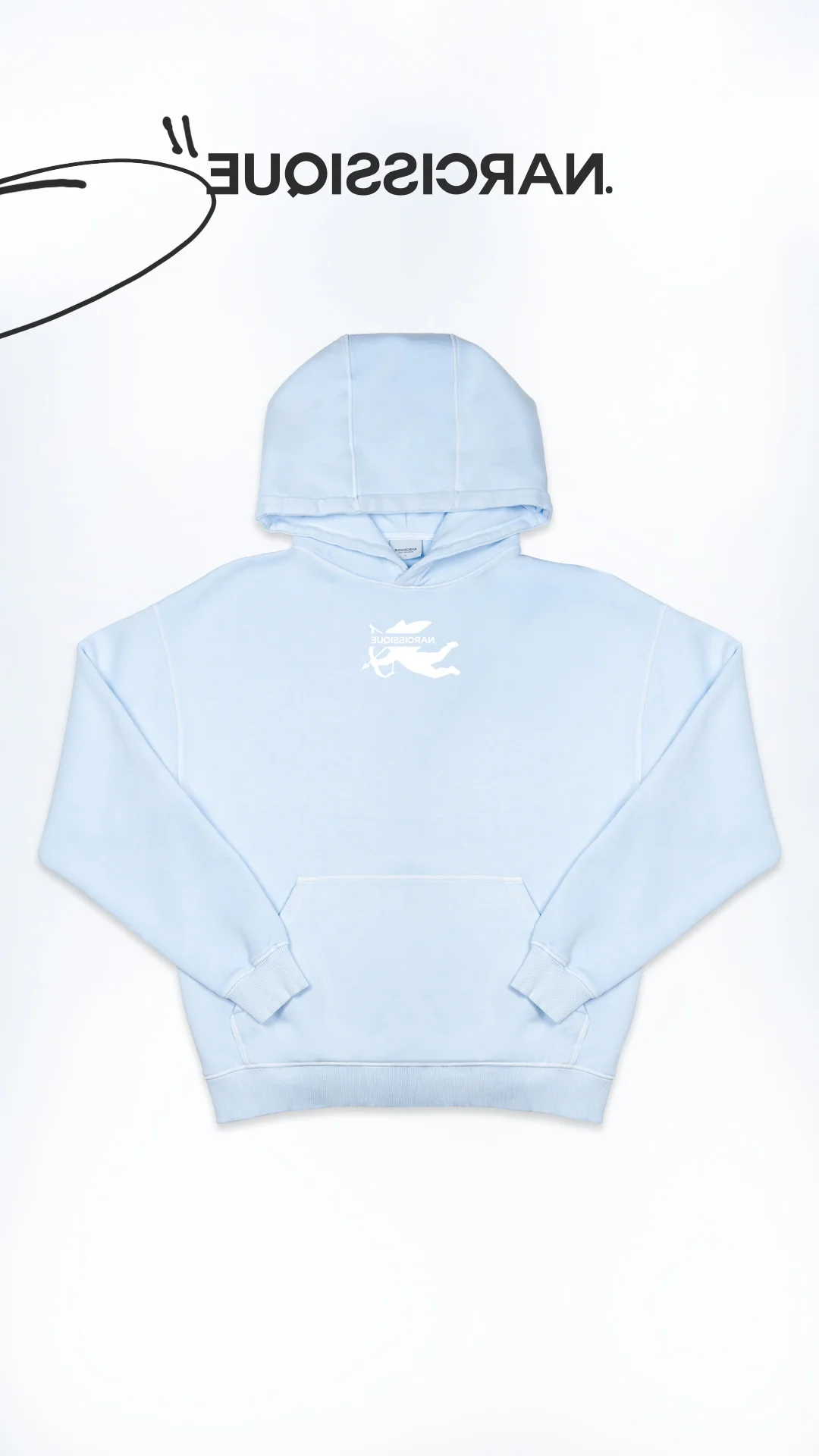 Essentiel Cut Angel Hoodie IceBlue