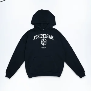 Narcisista White Hoodie Black