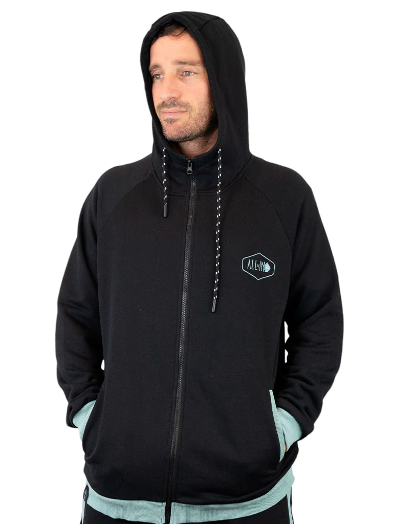 Sweat coton à capuche - Noir – Image 3