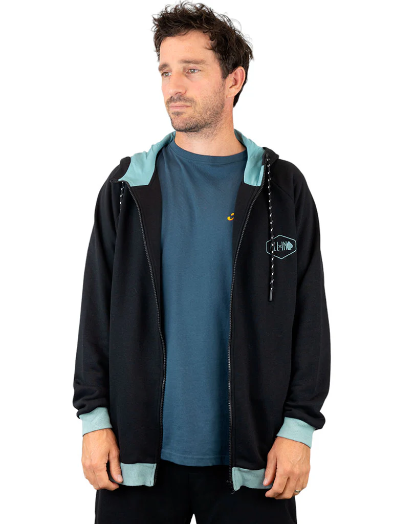 Sweat coton à capuche - Noir – Image 7