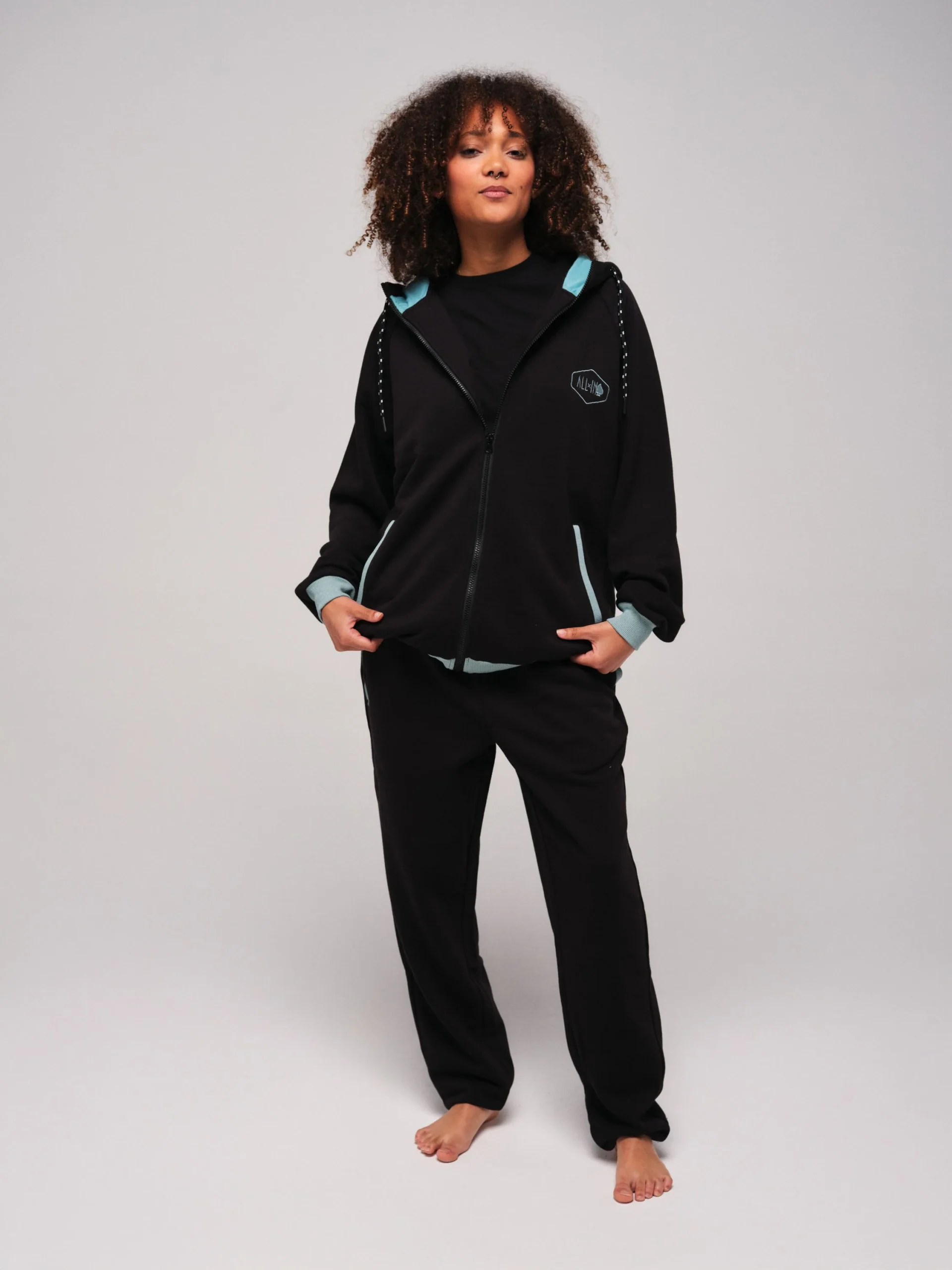 Sweat coton à capuche - Noir