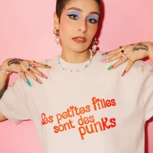 T-shirt oversize KELLY "Les petites filles sont des Punks"
