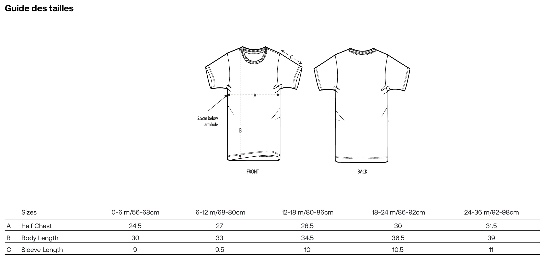 T-shirt manches courtes bébé 🖤KOSTALDEA🖤LA CÔTE🖤 > – Image 3