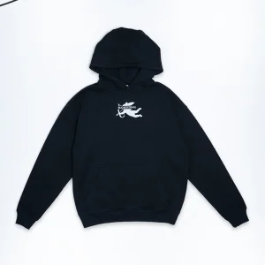 Essentiel Cut Angel Hoodie Black