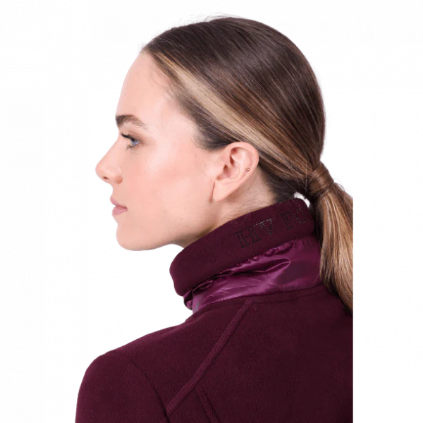 HV Polo - Polaire femme zippée Dionne bordeaux – Image 3