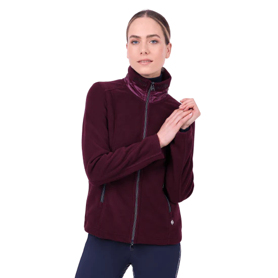 HV Polo - Polaire femme zippée Dionne bordeaux
