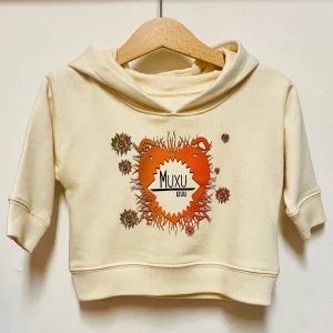 Sweat bébé à capuche MUXU / BISOU