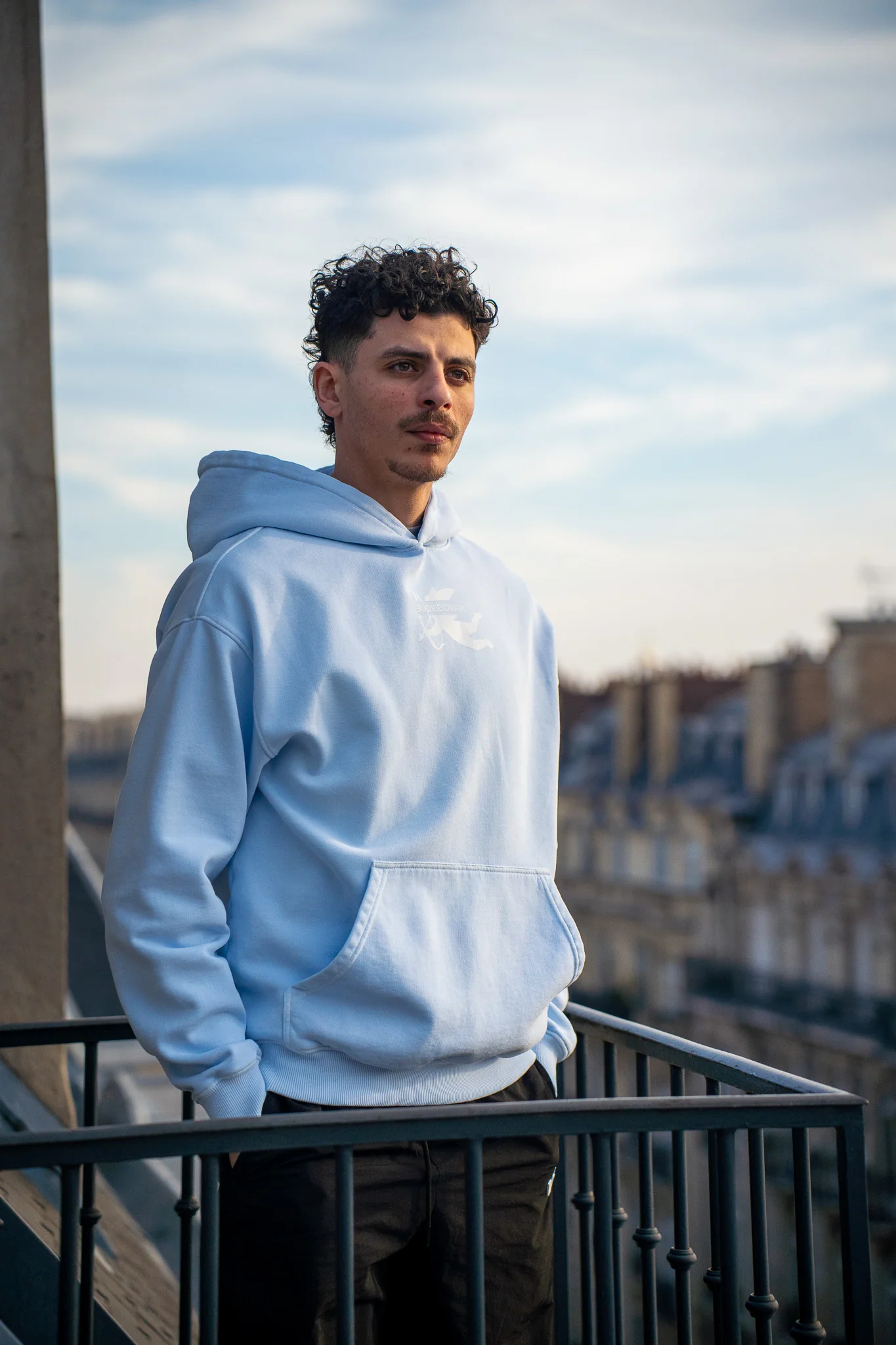 Essentiel Cut Angel Hoodie IceBlue – Image 5