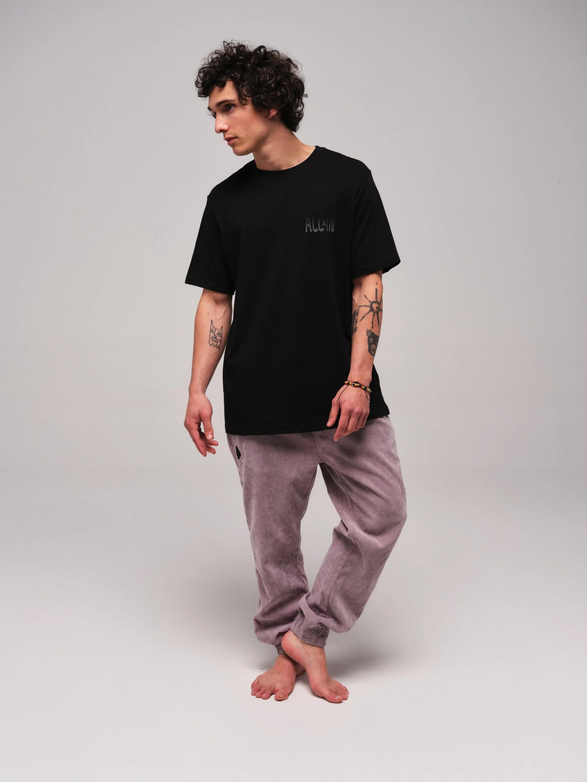 T-shirt coton bio - Tiger Noir