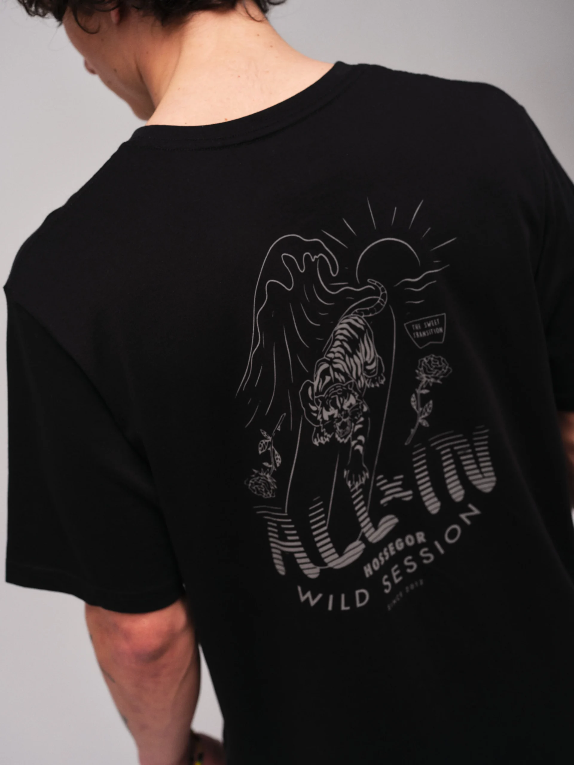 T-shirt coton bio - Tiger Noir – Image 2