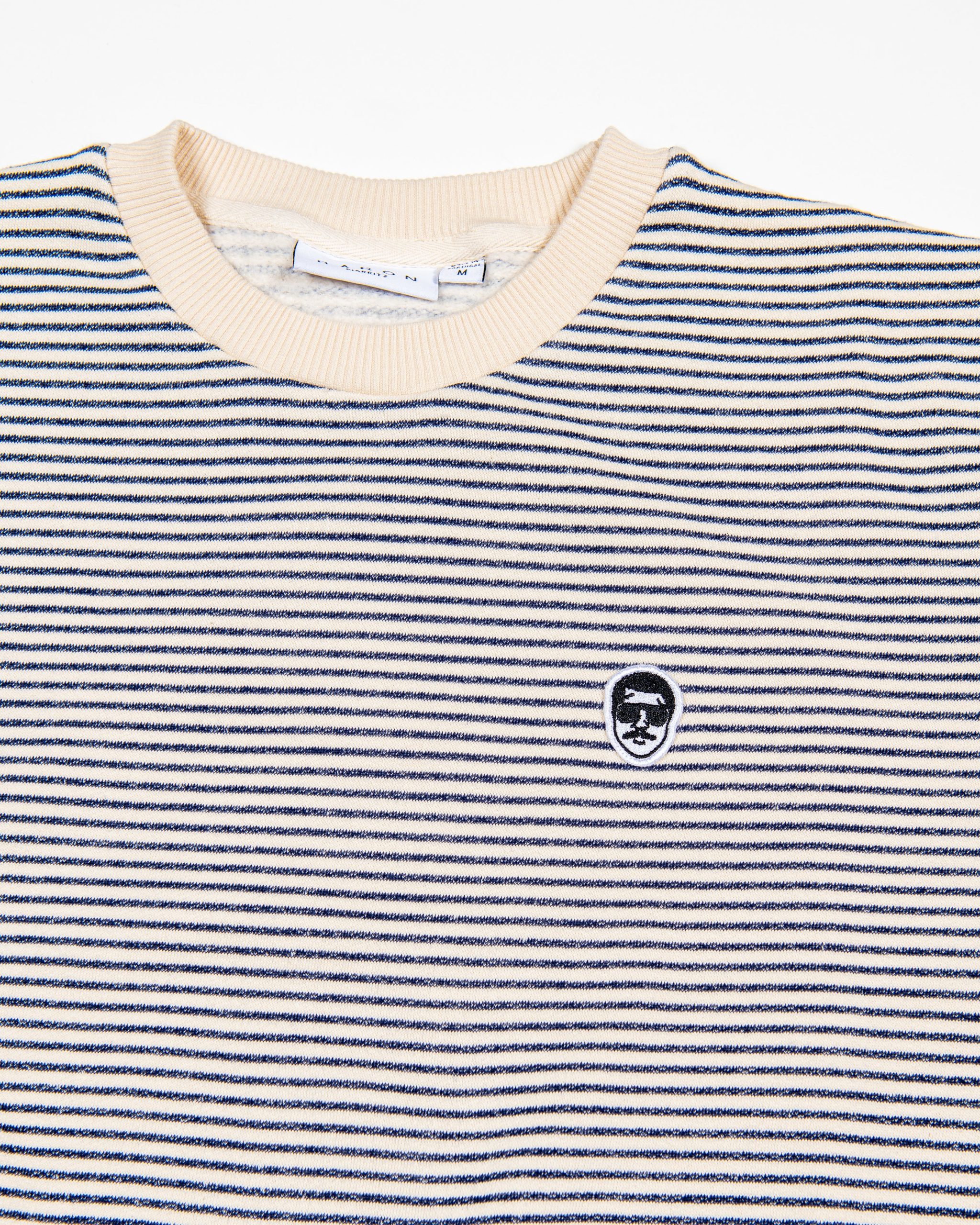 Sweat Crew Marinière ECRU - Bleu marine – Image 2