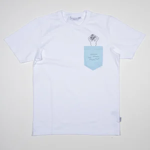 Tee-shirt Coton Bio BAIN DE MINUIT - Bleu azur